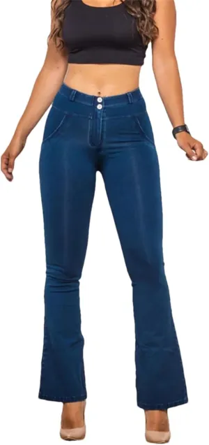 Womens Skinny Butt Lifting Flare Jeans High Strecth Yoga Pants Zipper Fly Slim Sexy Elegant Denim Pants