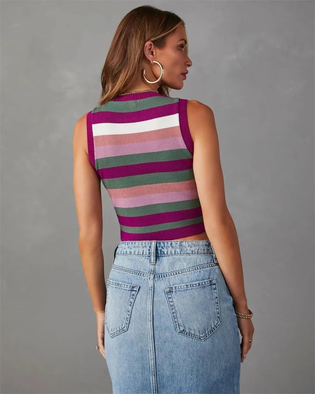 Women's Slim Fit Midi Denim Skirts High Waist Sexy Split Cotton Plain Retro Style Skirt
