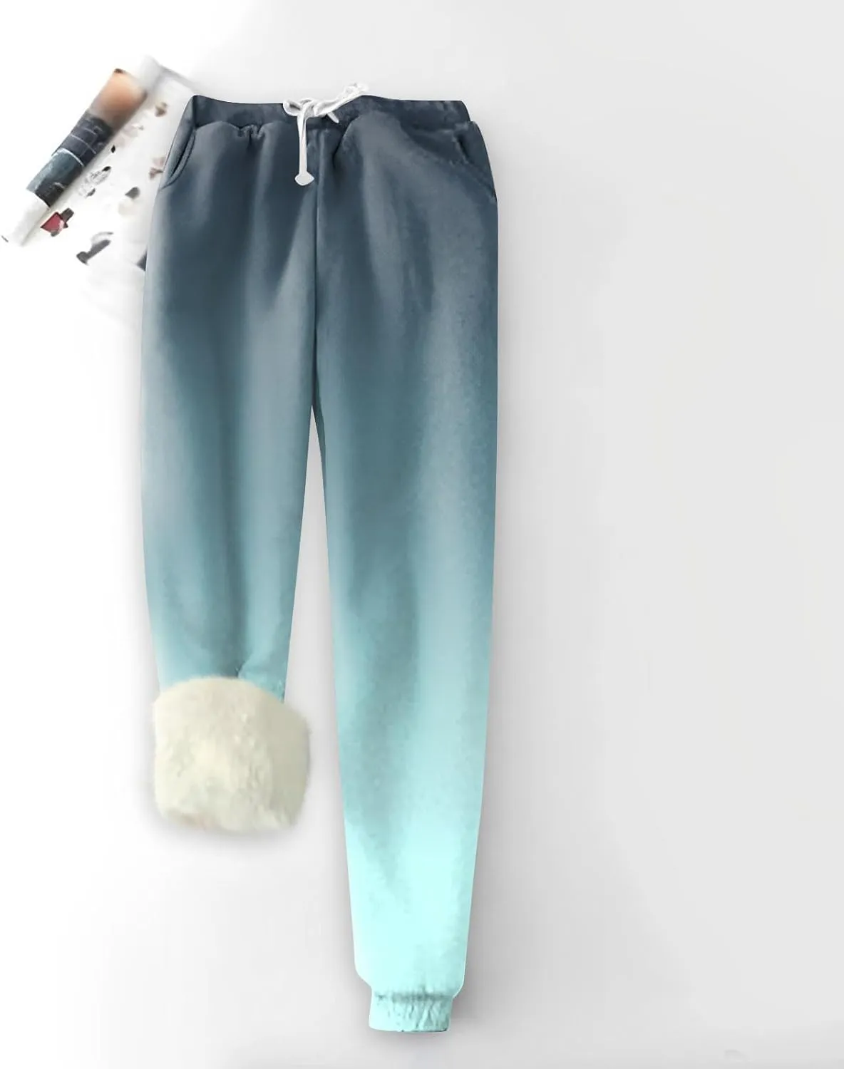 Womens Winter Warm Fleece Pants Sherpa Lined Sweatpants Jogger Outdoor Athletic Active Lounge Pants