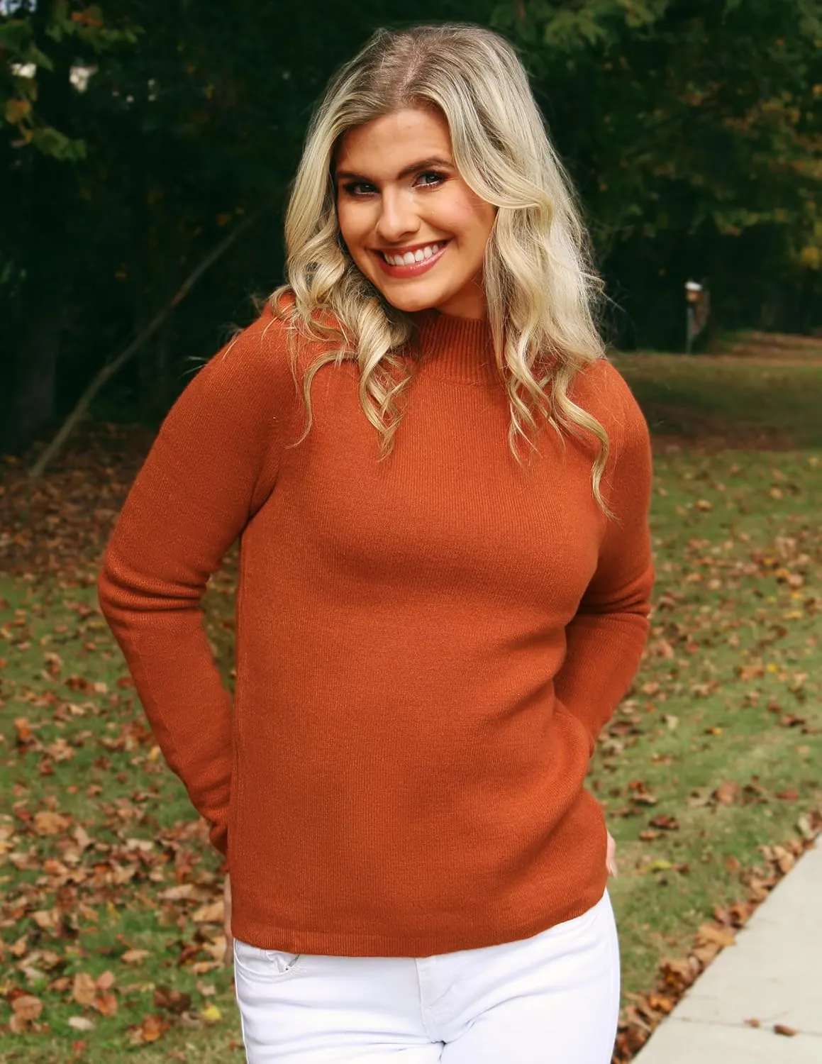 ZESICA Women's Fleece Sherpa Lined Sweater Winter Thermal Shirts Long Sleeve Mock Neck Slim Fitted Pullover Tops