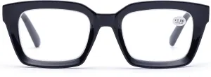 ZUVGEES Retro Style Blue Light Blocking Reading Glasses Big Eyeglass Frames Large lens Computer Readers